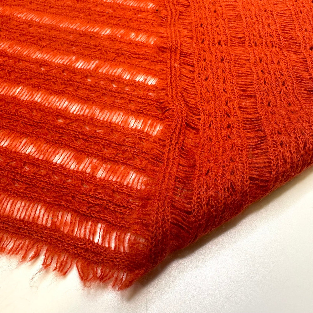 Orange You Glad - Synthetic Knit - Orange Abstract - Bundles - True Deadstock fabric Fabric by private - Sustainable Textile | FABCYCLE