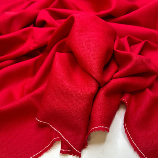 Orchard Date - Wool Woven - Red - 2M Bundle - True Deadstock fabric Fabric by private - Sustainable Textile | FABCYCLE