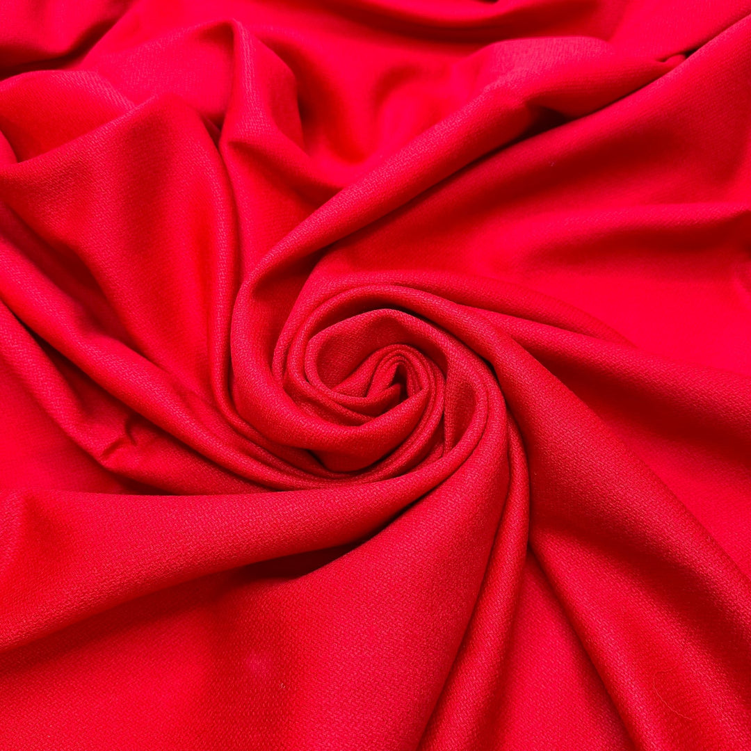 Orchard Date - Wool Woven - Red - 2M Bundle - True Deadstock fabric Fabric by private - Sustainable Textile | FABCYCLE