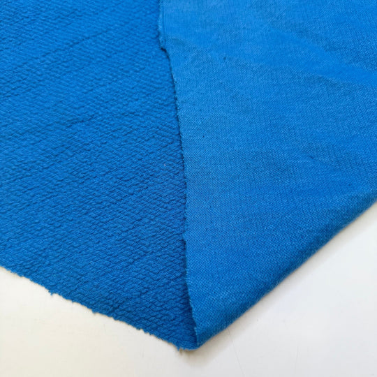 Outstretched Arms - Vintage Rib Knit Poly Knit - Blue - 1.3M Bundle - True Deadstock fabric Fabric by private - Sustainable Textile | FABCYCLE