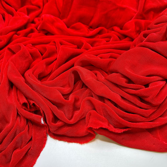 Over Indulging On Dessert - Polyester Blend Knit - Red - 3.2M Bundle - True Deadstock fabric Fabric by private - Sustainable Textile | FABCYCLE