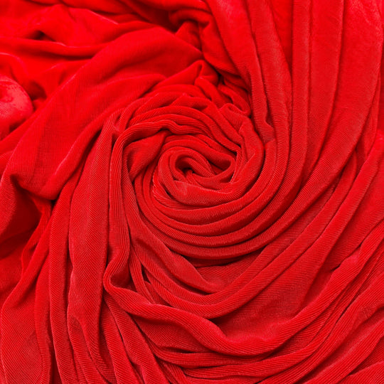 Over Indulging On Dessert - Polyester Blend Knit - Red - 3.2M Bundle - True Deadstock fabric Fabric by private - Sustainable Textile | FABCYCLE