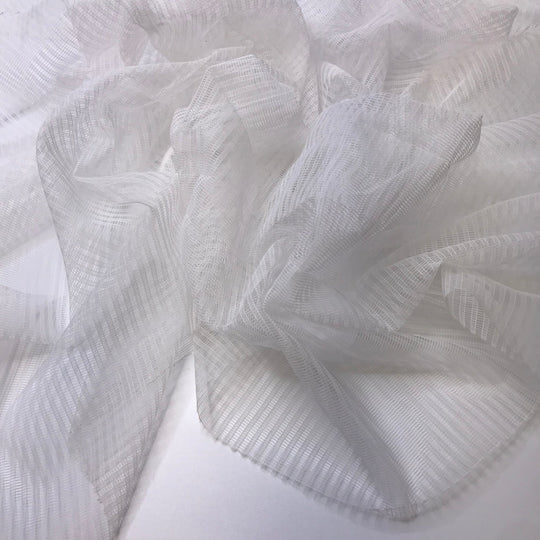 Overhead Projector - Poly Woven - White Stripes - 3.25M Bundle - True Deadstock fabric Fabric by private - Sustainable Textile | FABCYCLE