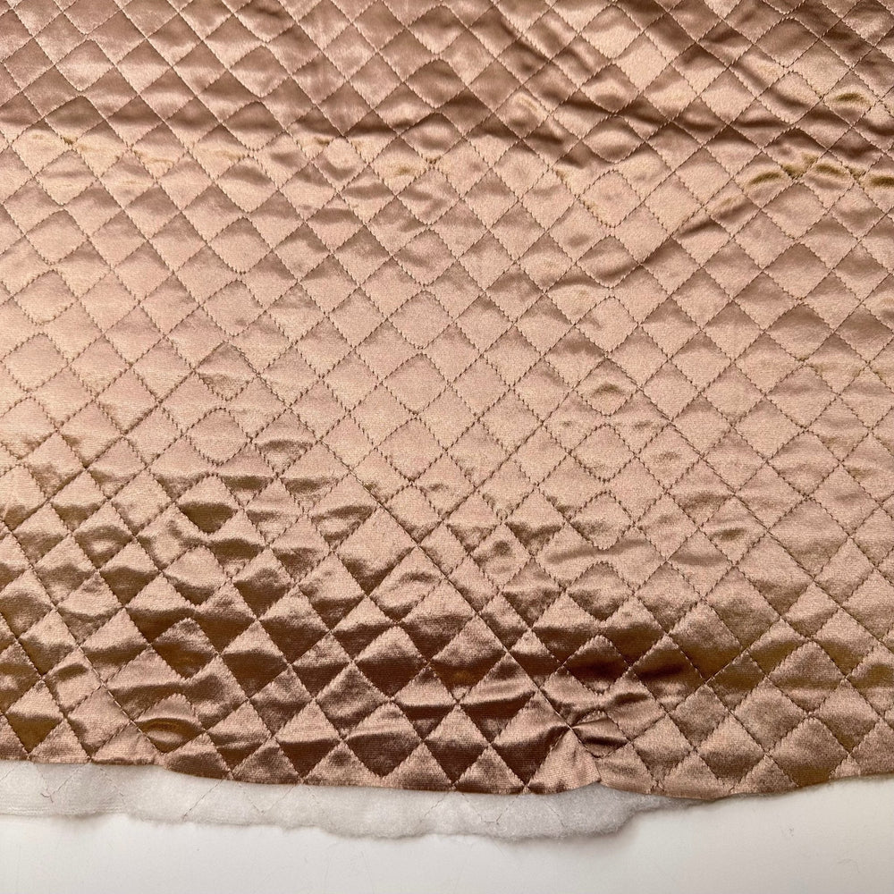 Oversized Winter Jacket - Quilted Top Synthetic Blend Knit - Champagne - 2.3M Bundle - True Deadstock fabric Fabric by private - Sustainable Textile | FABCYCLE