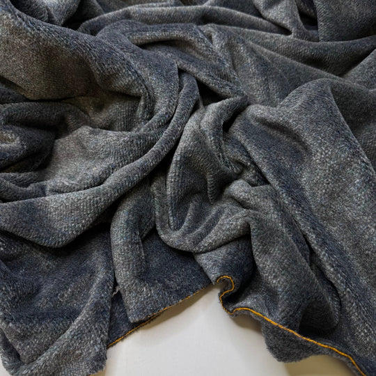 Oyster Stew - Fleece Acrylic Knit - Dark Grey - Bundles - True Deadstock fabric Fabric by private - Sustainable Textile | FABCYCLE