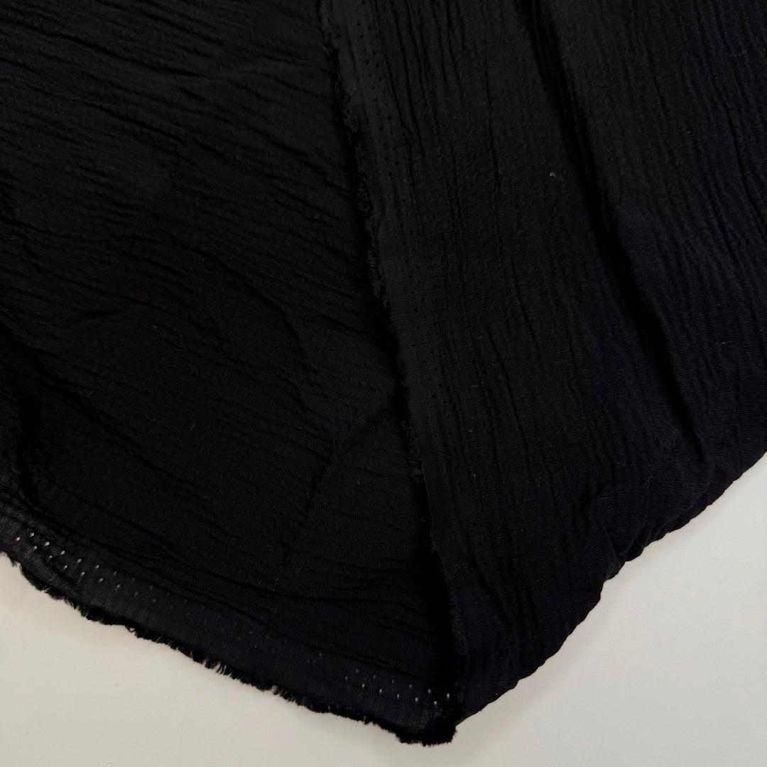 Packing The Picnic Basket - Embossed Linen/Poly Woven - Black - 3.5M Bundle - True Deadstock fabric Fabric by private - Sustainable Textile | FABCYCLE