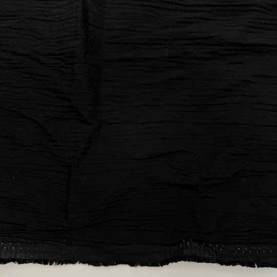 Packing The Picnic Basket - Embossed Linen/Poly Woven - Black - 3.5M Bundle - True Deadstock fabric Fabric by private - Sustainable Textile | FABCYCLE
