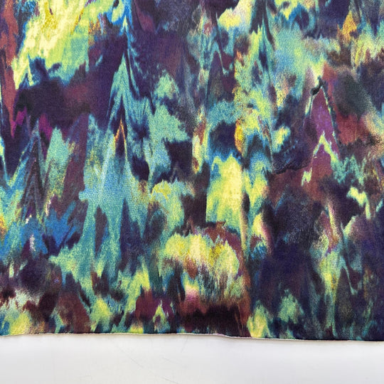 Packing Up Leftovers - Poly/Spandex Knit - Blue Multi Abstract - 1M Bundle - True Deadstock fabric Fabric by private - Sustainable Textile | FABCYCLE