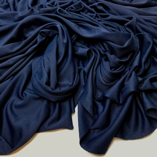 Palm Pilots - Polyester Blend Knit - Navy - 2.2M Bundle - True Deadstock fabric Fabric by private - Sustainable Textile | FABCYCLE