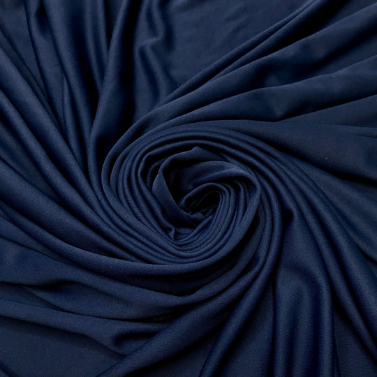 Palm Pilots - Polyester Blend Knit - Navy - 2.2M Bundle - True Deadstock fabric Fabric by private - Sustainable Textile | FABCYCLE