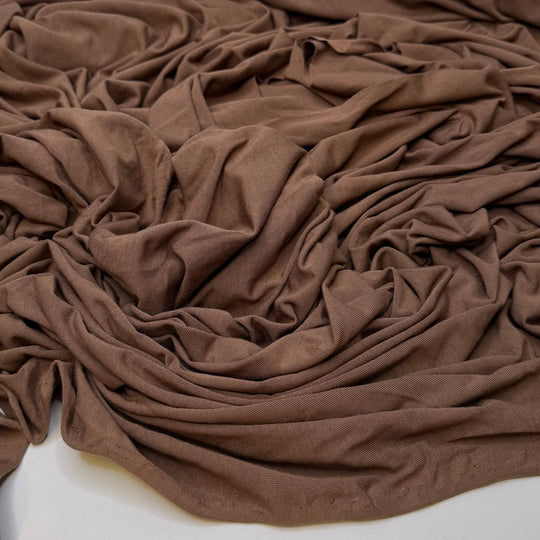 Pansy - Jersey Bamboo Blend Knit - Light Brown - 1.35M Bundle - True Deadstock fabric Fabric by private - Sustainable Textile | FABCYCLE