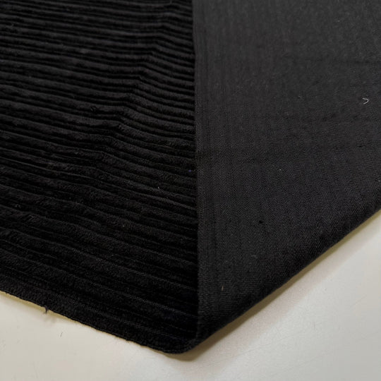 Panther Power - Corduroy Cotton/Wool Woven - Black - 1.5M Bundle - True Deadstock fabric Fabric by private - Sustainable Textile | FABCYCLE