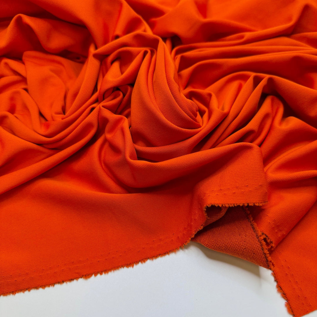 Paris Cleaned The Seine River - Polyester Blend Knit - Orange - 1M Bundle - True Deadstock fabric Fabric by private - Sustainable Textile | FABCYCLE