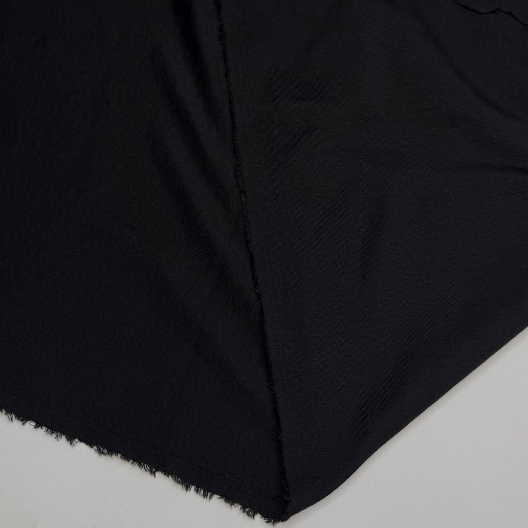 Park Cleaning Meetup - Rib Knit Cotton Blend Knit - Black - 1.95M Bundle - True Deadstock fabric Fabric by private - Sustainable Textile | FABCYCLE