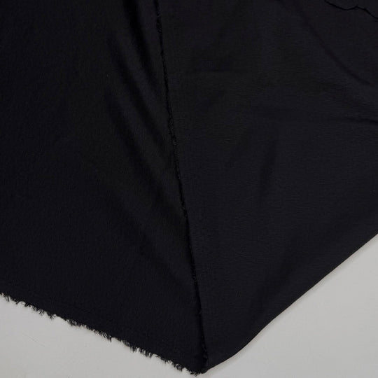 Park Cleaning Meetup - Rib Knit Cotton Blend Knit - Black - 1.95M Bundle - True Deadstock fabric Fabric by private - Sustainable Textile | FABCYCLE
