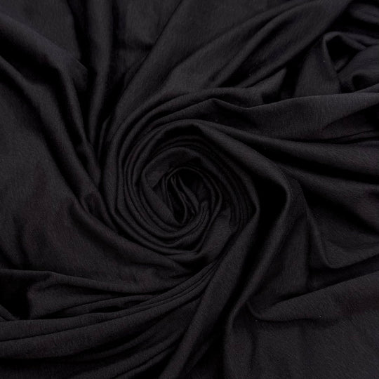 Park Cleaning Meetup - Rib Knit Cotton Blend Knit - Black - 1.95M Bundle - True Deadstock fabric Fabric by private - Sustainable Textile | FABCYCLE