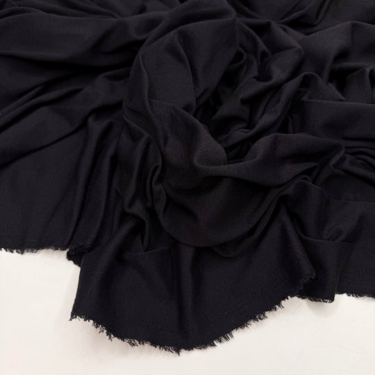 Park Cleaning Meetup - Rib Knit Cotton Blend Knit - Black - 1.95M Bundle - True Deadstock fabric Fabric by private - Sustainable Textile | FABCYCLE