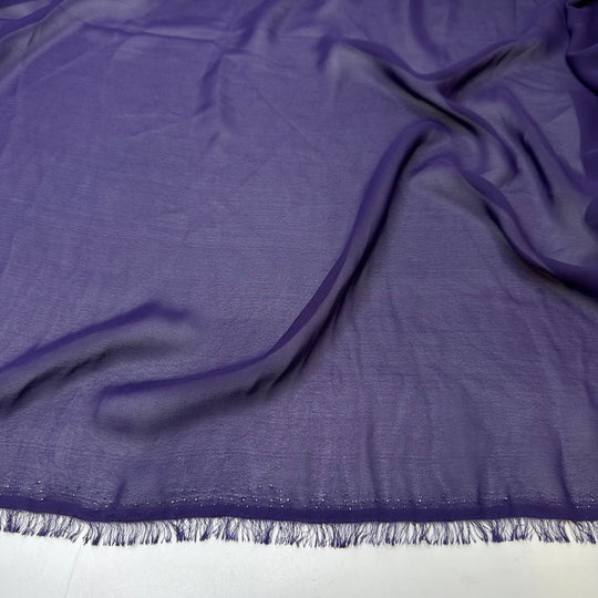 Party Of The Year - Chiffon Poly Woven - Dark Purple - 1.6M Bundle - True Deadstock fabric Fabric by private - Sustainable Textile | FABCYCLE