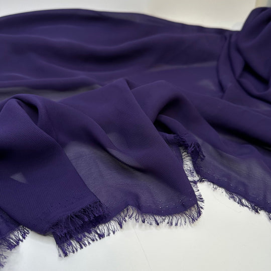 Party Of The Year - Chiffon Poly Woven - Dark Purple - 1.6M Bundle - True Deadstock fabric Fabric by private - Sustainable Textile | FABCYCLE