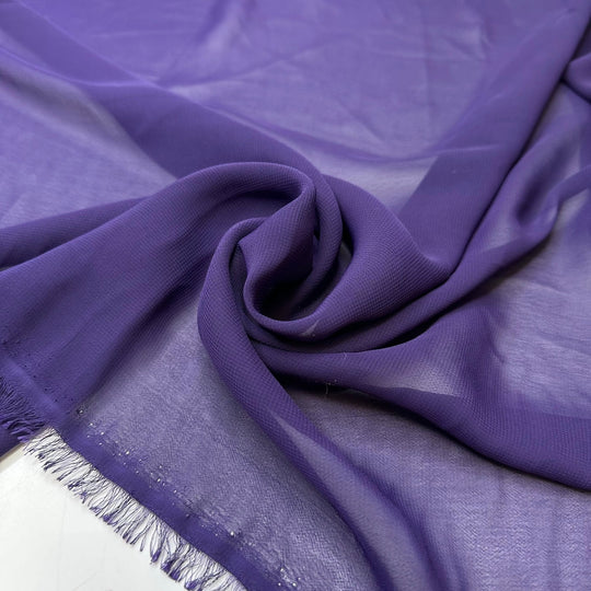 Party Of The Year - Chiffon Poly Woven - Dark Purple - 1.6M Bundle - True Deadstock fabric Fabric by private - Sustainable Textile | FABCYCLE