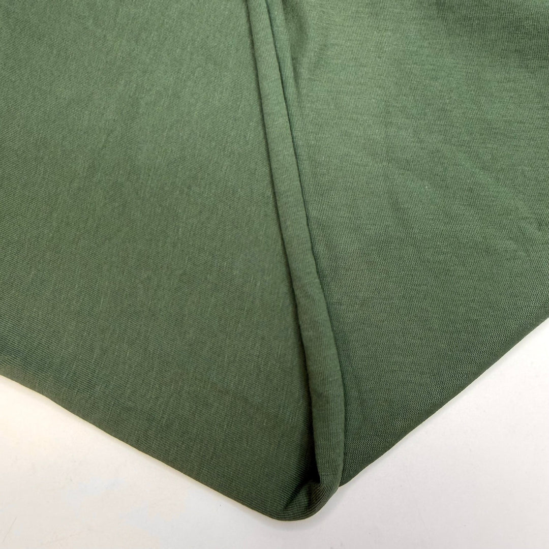 Party On The Mountain - Rib Knit Cotton Blend Knit - Green - 1.35M Bundle - True Deadstock fabric Fabric by private - Sustainable Textile | FABCYCLE