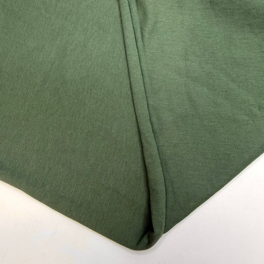 Party On The Mountain - Rib Knit Cotton Blend Knit - Green - 1.35M Bundle - True Deadstock fabric Fabric by private - Sustainable Textile | FABCYCLE