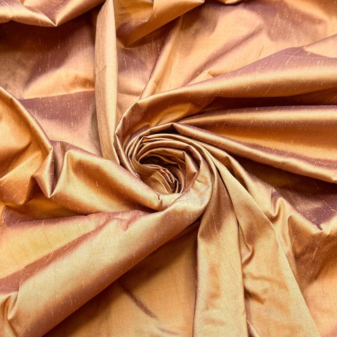 Party Planning Perfection - Slub Silk Woven - Dark Gold - Bundles - True Deadstock fabric Fabric by private - Sustainable Textile | FABCYCLE