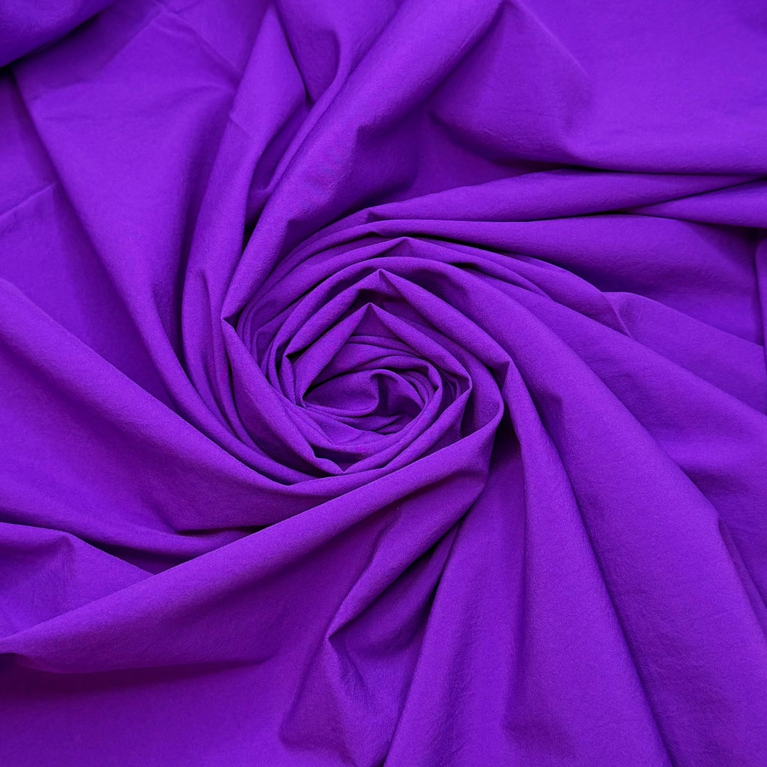 Party Starts When I Arrive - Nylon Blend Woven - Dark Purple - 1.75M Bundle - True Deadstock fabric Fabric by private - Sustainable Textile | FABCYCLE