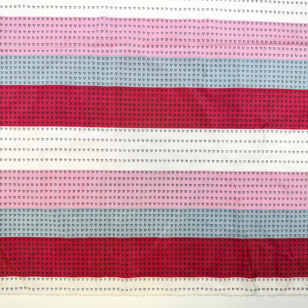 Party Streamers - Poly Woven - White/Pink Stripes - 2M Bundle - True Deadstock fabric Fabric by private - Sustainable Textile | FABCYCLE