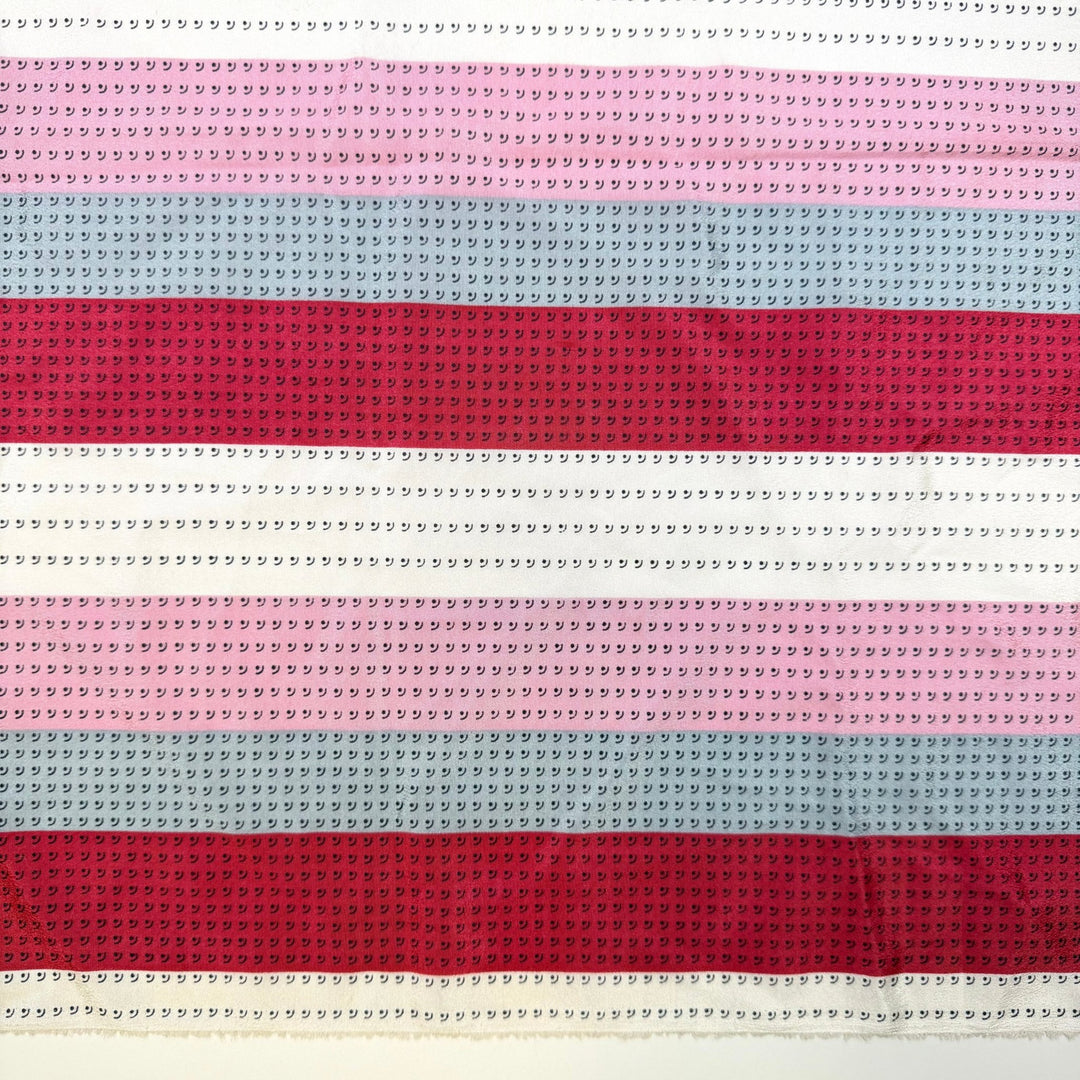 Party Streamers - Poly Woven - White/Pink Stripes - 2M Bundle - True Deadstock fabric Fabric by private - Sustainable Textile | FABCYCLE
