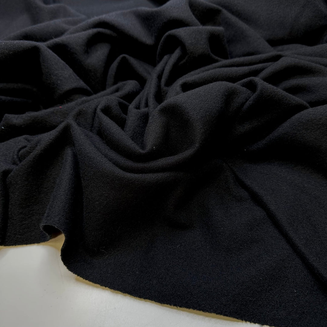 Partying Past Midnight - Jersey Fleece Polyester Blend Knit - Black - 2.8M Bundle - True Deadstock fabric Fabric by private - Sustainable Textile | FABCYCLE