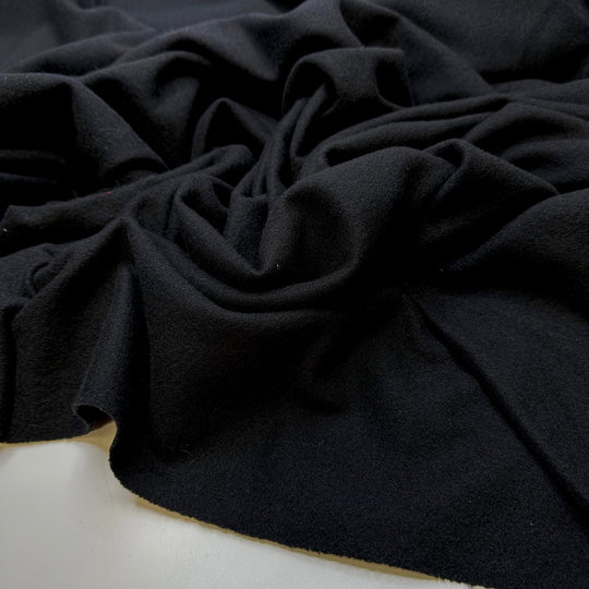 Partying Past Midnight - Jersey Fleece Polyester Blend Knit - Black - 2.8M Bundle - True Deadstock fabric Fabric by private - Sustainable Textile | FABCYCLE