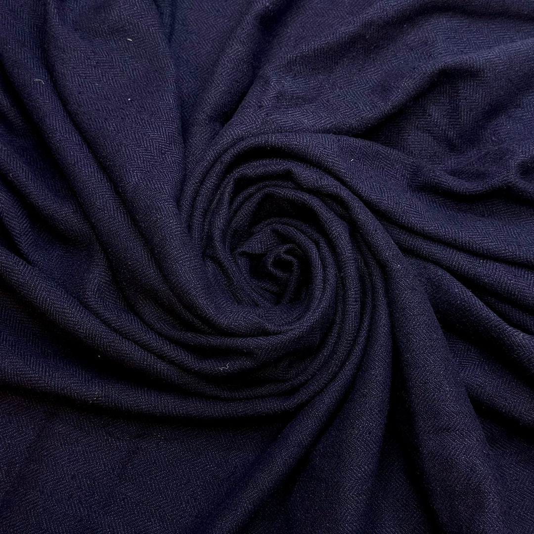 Partying With The CEO - Twill Weave Wool Woven - Navy - 1.35M Bundle - True Deadstock fabric Fabric by private - Sustainable Textile | FABCYCLE