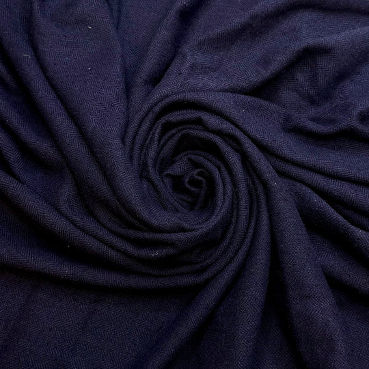 Partying With The CEO - Twill Weave Wool Woven - Navy - 1.35M Bundle - True Deadstock fabric Fabric by private - Sustainable Textile | FABCYCLE