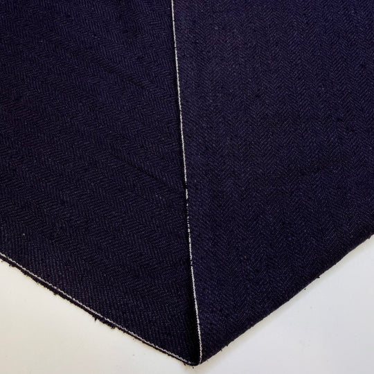 Partying With The CEO - Twill Weave Wool Woven - Navy - 1.35M Bundle - True Deadstock fabric Fabric by private - Sustainable Textile | FABCYCLE