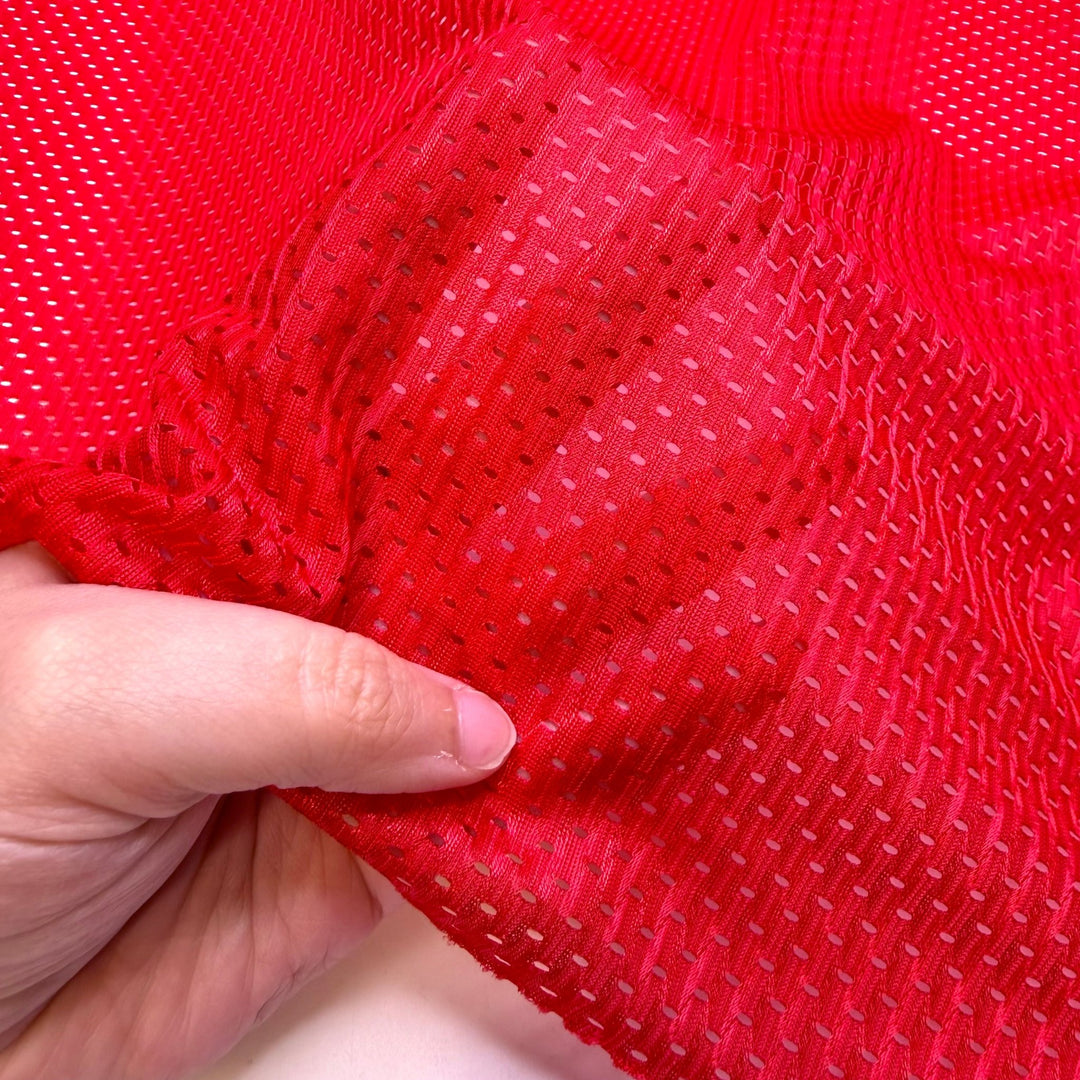 Passion And Intensity - Sport Mesh Poly Knit - Red - Bundles - True Deadstock fabric Fabric by private - Sustainable Textile | FABCYCLE