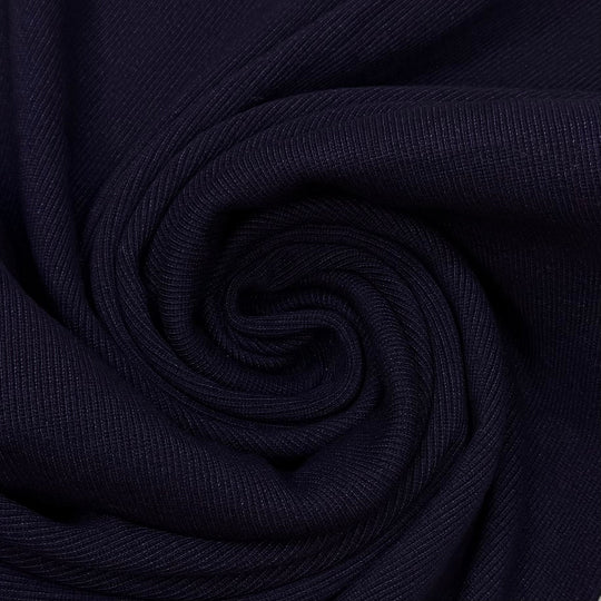 Passion Knit - Tubular Rib Knit Cotton Blend Knit - Dark Navy - 2.15M Bundle - True Deadstock fabric Fabric by private - Sustainable Textile | FABCYCLE