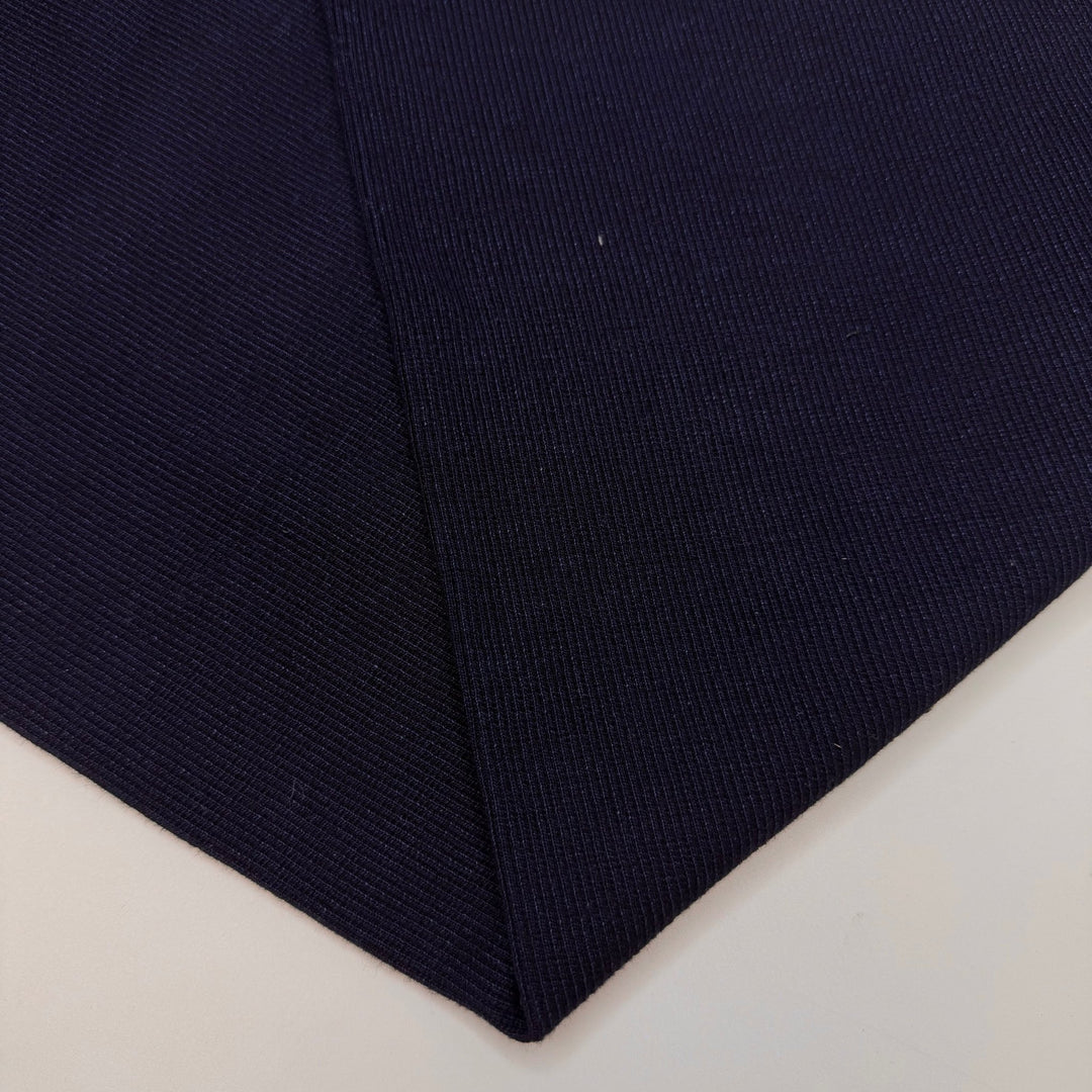 Passion Knit - Tubular Rib Knit Cotton Blend Knit - Dark Navy - 2.15M Bundle - True Deadstock fabric Fabric by private - Sustainable Textile | FABCYCLE
