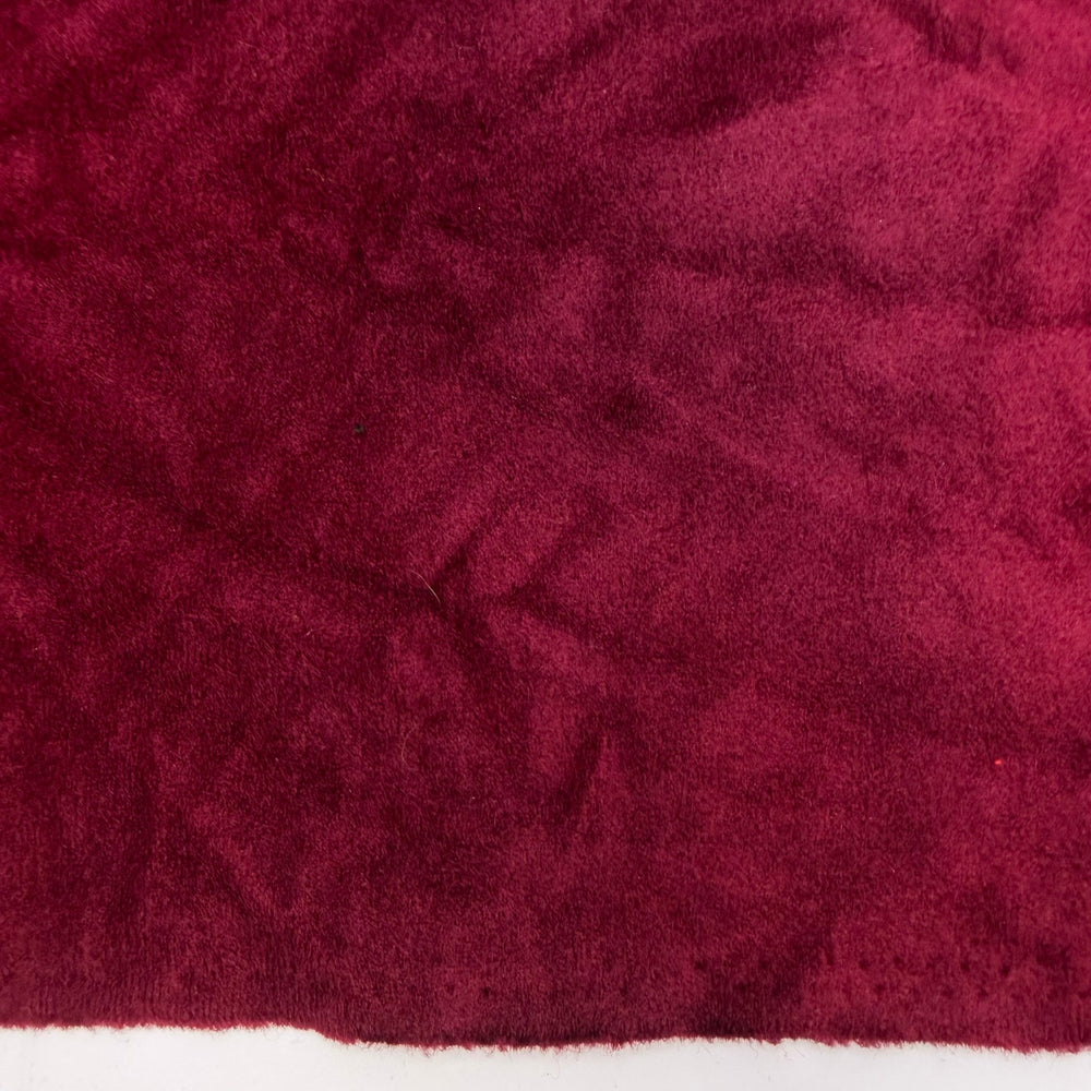 Passion On The Dance Floor - Knitted Velour Polyester Blend Knit - Dark Red - 1.2M Bundle - True Deadstock fabric Fabric by private - Sustainable Textile | FABCYCLE