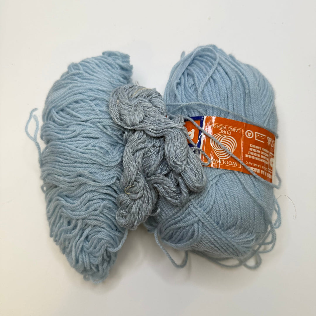 Pastel Wool Yarn - Blue - 3 Pack - True Deadstock supplies Fabric by private - Sustainable Textile | FABCYCLE