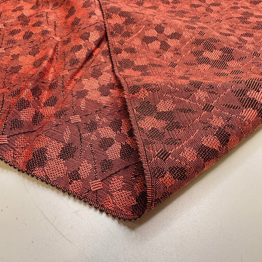 Patchwork Couture - Wool Blend Woven - Red Geometric - 3.5M Bundle - True Deadstock fabric Fabric by private - Sustainable Textile | FABCYCLE