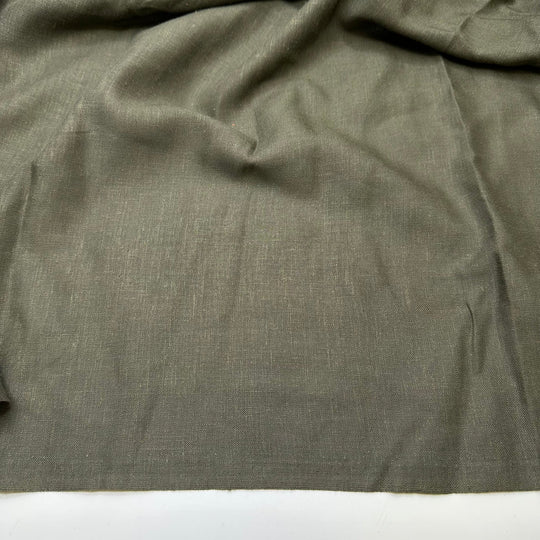 Peace Of Mind - Linen Woven - Dark Olive Green - 2.4M Bundle - True Deadstock fabric Fabric by private - Sustainable Textile | FABCYCLE
