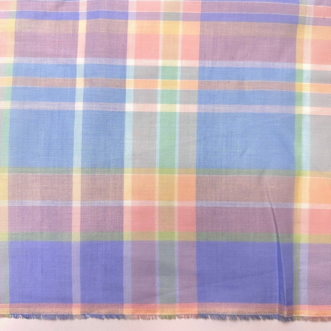 Peaceful Dreams - Vintage Cotton Blend Woven - Pastels Plaid - 2.85M Bundle - True Deadstock fabric Fabric by private - Sustainable Textile | FABCYCLE