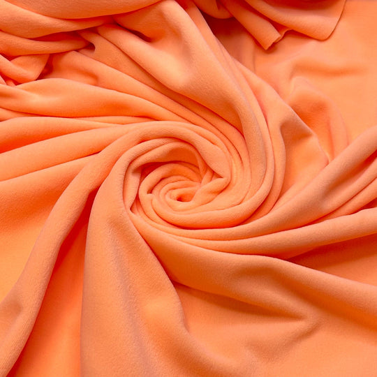 Peach Cobbler - Fleece Polyester Blend Knit - Light Orange - 2M Bundle - True Deadstock fabric Fabric by private - Sustainable Textile | FABCYCLE