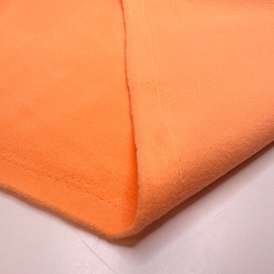 Peach Cobbler - Fleece Polyester Blend Knit - Light Orange - 2M Bundle - True Deadstock fabric Fabric by private - Sustainable Textile | FABCYCLE