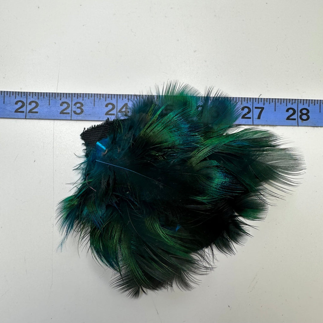 Peacock Hat Piece Feathers - Blue/Black - Individual - True Deadstock supplies Fabric by private - Sustainable Textile | FABCYCLE