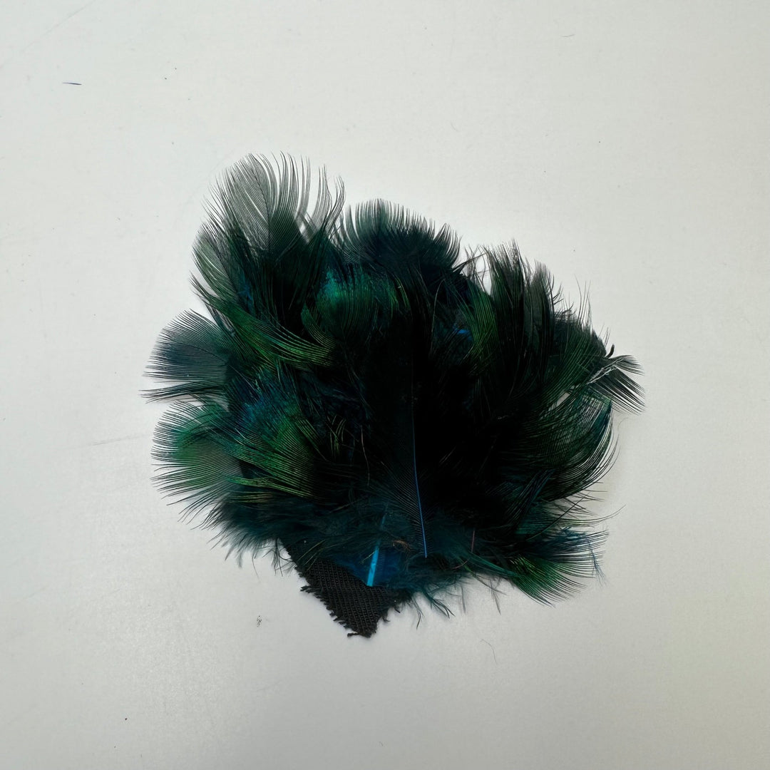 Peacock Hat Piece Feathers - Blue/Black - Individual - True Deadstock supplies Fabric by private - Sustainable Textile | FABCYCLE