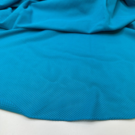 Peacocks In The Pool - Sport Mesh Poly/Spandex Knit - Aqua Blue - 1.9M Bundle - True Deadstock fabric Fabric by private - Sustainable Textile | FABCYCLE