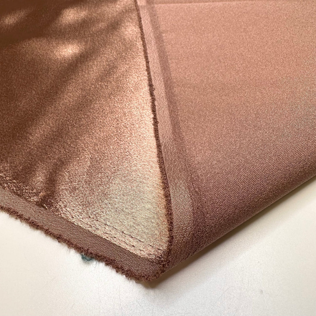 Penny Collection - Satin Polyester Blend Woven - Light Brown - Bundles - True Deadstock fabric Fabric by private - Sustainable Textile | FABCYCLE