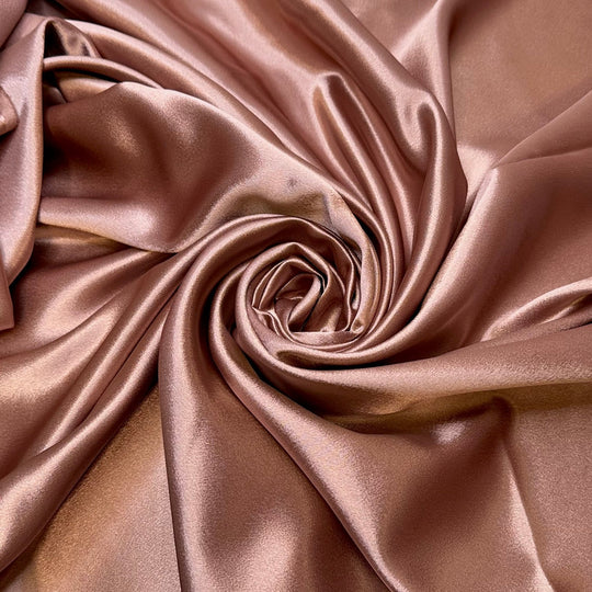 Penny Collection - Satin Polyester Blend Woven - Light Brown - Bundles - True Deadstock fabric Fabric by private - Sustainable Textile | FABCYCLE